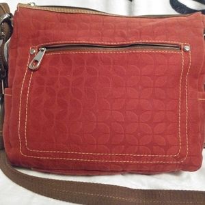 Fossil Red Crossbody Bag